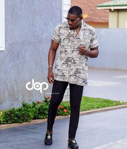 Graphic Tee Casual Wear (Black and Grey)