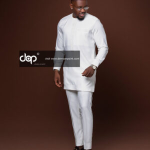 White Long Sleeve Kaftan