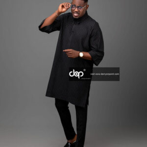 Black Striped Kaftan